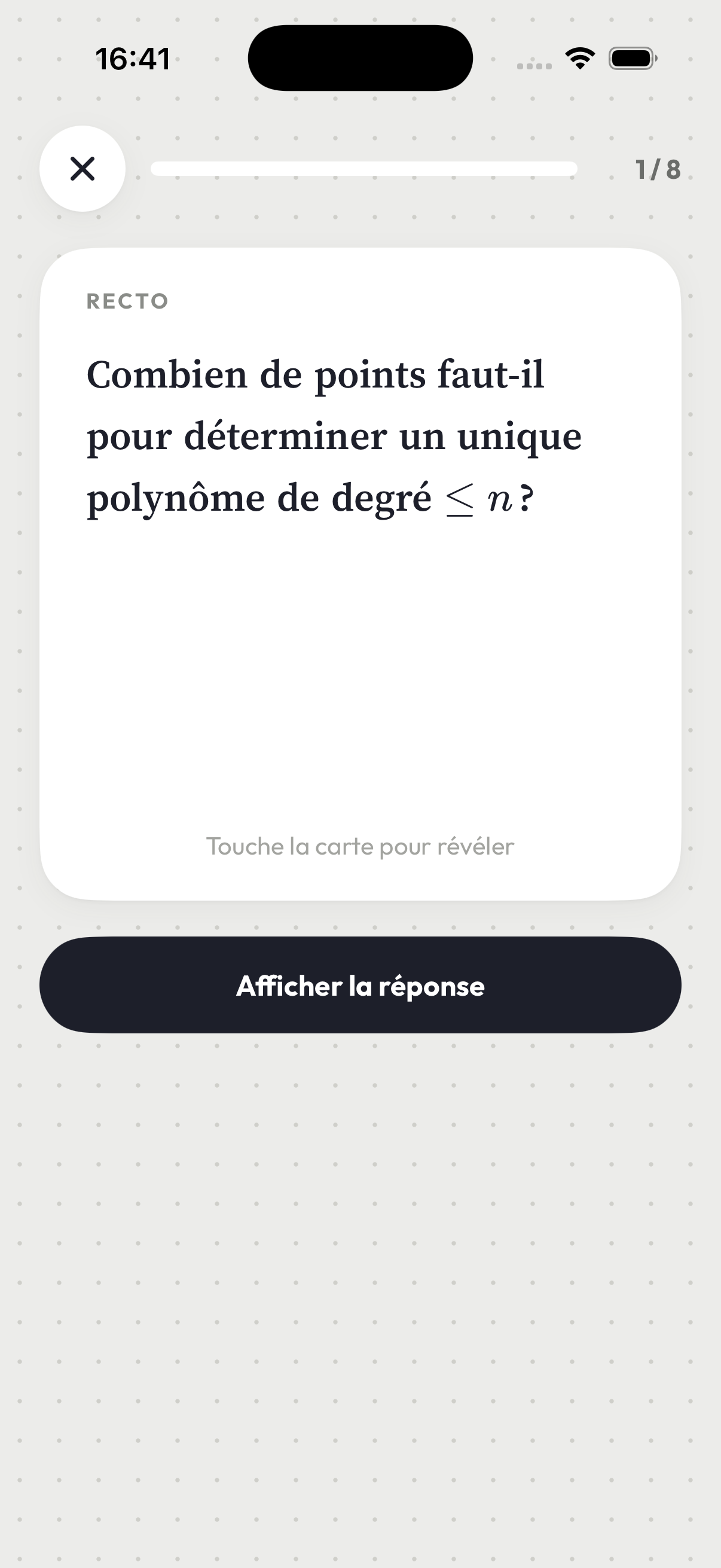 La révision des cartes dans Manu